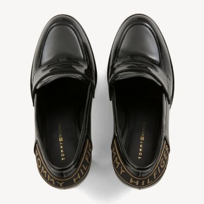 Iconic Patent High Heel Loafers | BLACK 