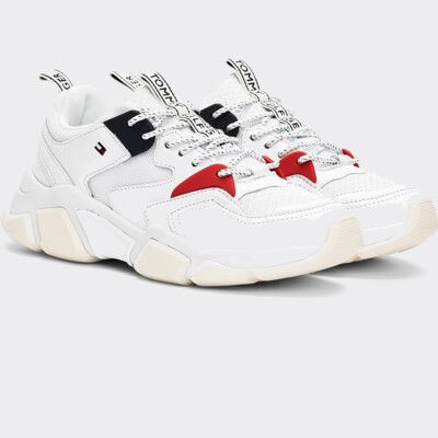 wmn chunky mixed textile trainer