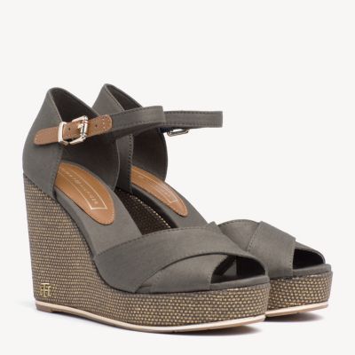 tommy hilfiger high wedge heel slingback sandals