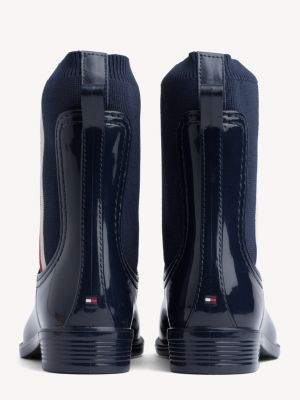 tommy knit rain boot