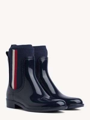 tommy knit rain boot