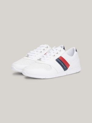 Lightweight Perforated Leather Trainers 