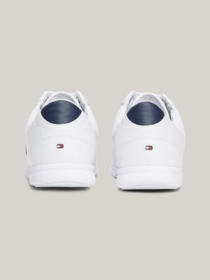 tommy hilfiger perforated leather trainers