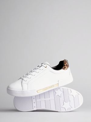 tommy hilfiger leopard print trainers
