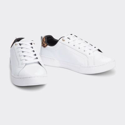 tommy hilfiger leopard print trainers