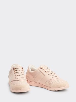 tommy hilfiger lightweight mixed texture trainers