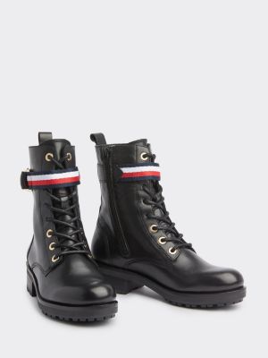 tommy jeans lace up boots