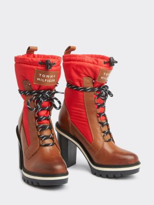 tommy hilfiger red boots