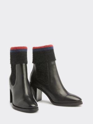 tommy hilfiger heeled sock boots