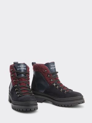tommy hilfiger cozy warm lined leather boot