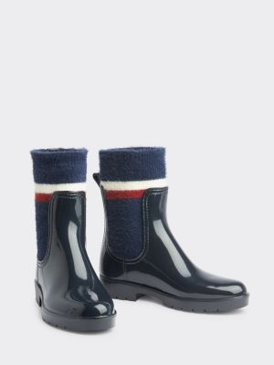tommy hilfiger sock rain boot