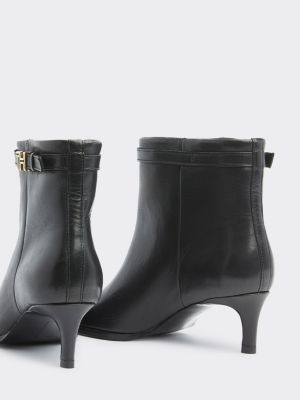 tommy hilfiger heeled hardware detail boots