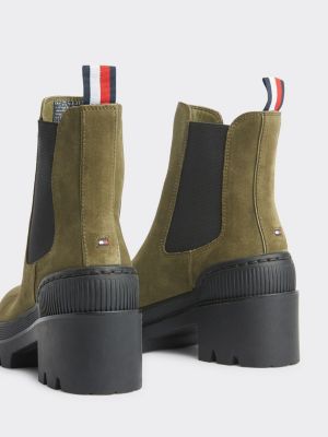 chunky heel chelsea boot