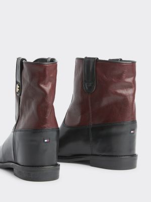 tommy hilfiger brown ankle boots