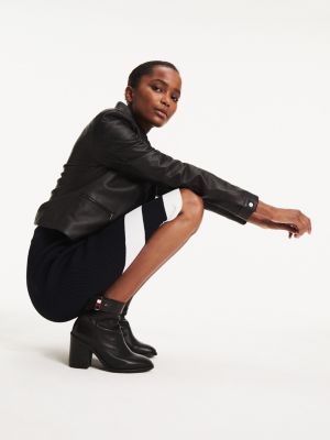 tommy hilfiger block heel boots