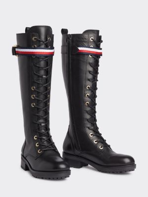 long black biker boots