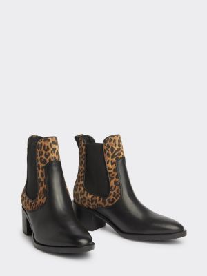 chelsea boots with leopard print