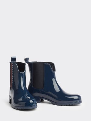 tommy hilfiger blue rain boots