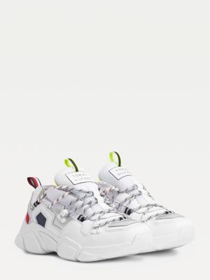 tommy hilfiger mixed texture trainers