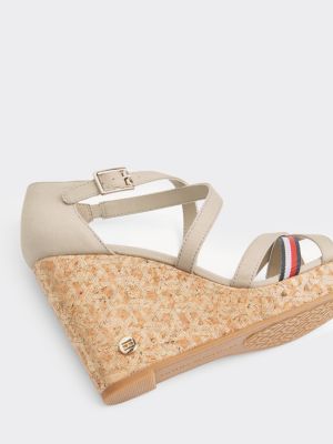 beige wedge heels