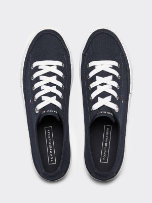 tommy hilfiger glitter flatform trainers