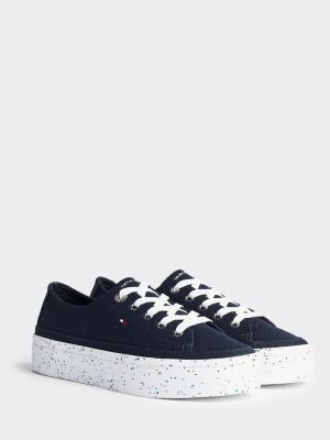 tommy hilfiger glitter flatform trainers