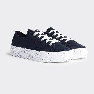 tommy hilfiger glitter platform trainers