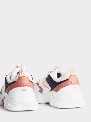 tommy hilfiger chunky sole leather trainers