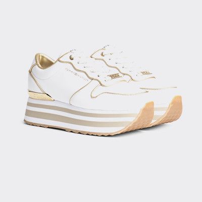 tommy hilfiger gold trainers