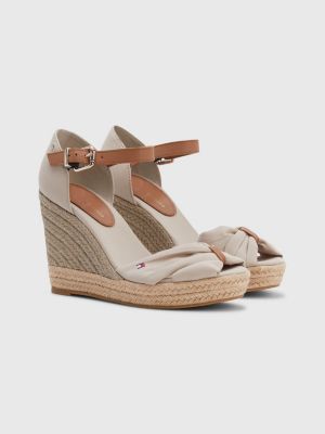 embargo Ambient Motel Open Toe High Wedge Espadrille Sandals | BEIGE | Tommy Hilfiger