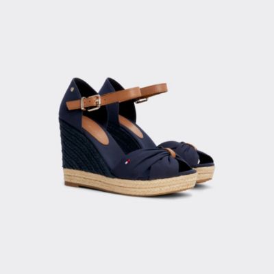 black open toe espadrilles