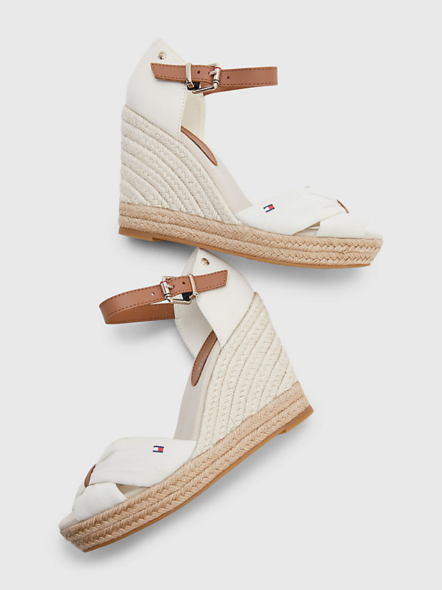 white open toe high wedge espadrille sandals for women tommy hilfiger