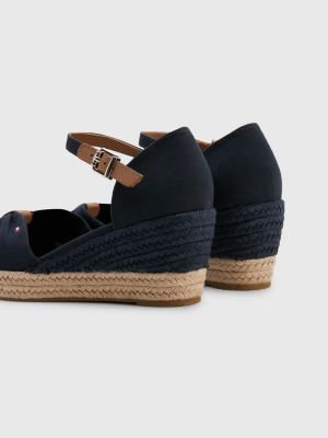 bodem plus Mentor Essential espadrille-sandaal met sleehak | BLAUW | Tommy Hilfiger