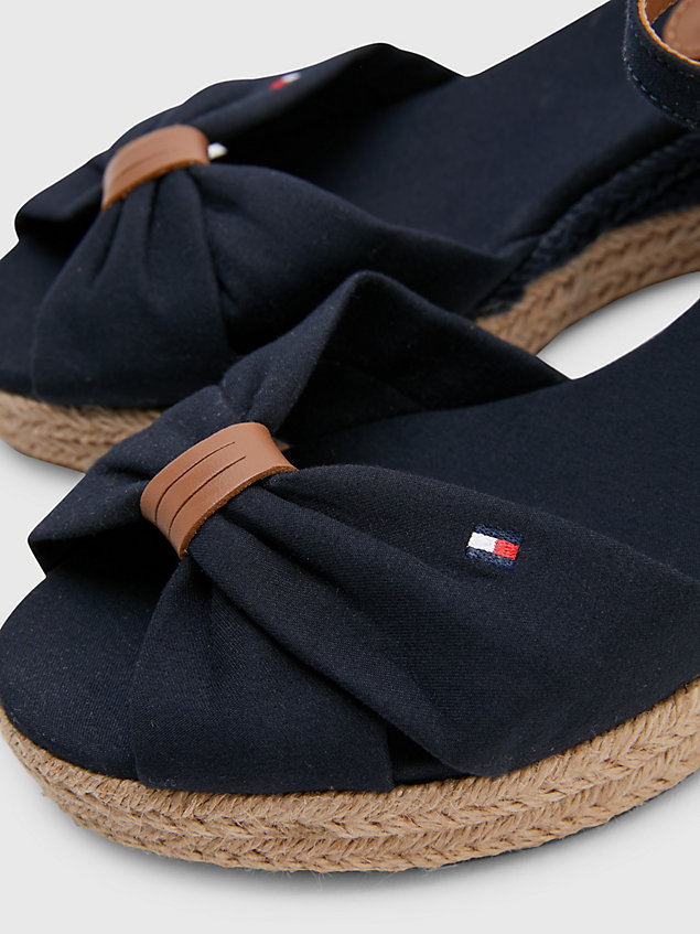 blue essential mid wedge espadrille sandals for women tommy hilfiger