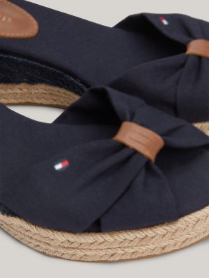 sandali espadrillas aperti in punta blu da donne tommy hilfiger