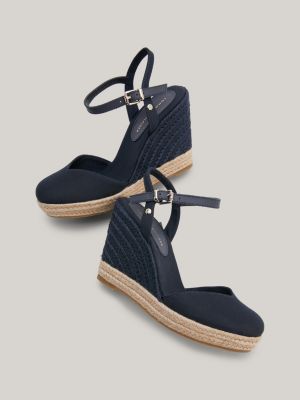 Diplomatieke kwesties afbreken geur Essential espadrille-sandaal met hoge sleehak | BLAUW | Tommy Hilfiger