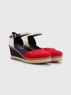 tommy hilfiger wedges red