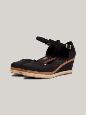 Ankle Strap Wedge Heel Espadrilles | Black | Tommy Hilfiger