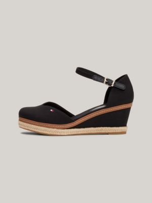 Ankle Strap Wedge Heel Espadrilles | Black | Tommy Hilfiger