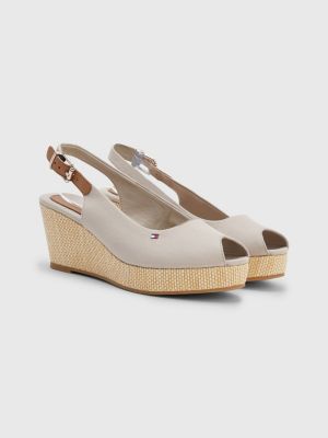 tommy hilfiger wedges beige