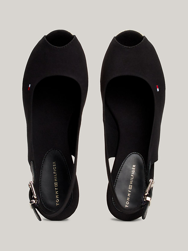 Iconic Slingback Wedge Sandals | Black | Tommy Hilfiger