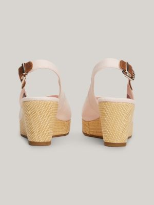 Clarks pink sales wedge sandals