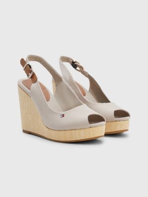 tommy hilfiger wedges beige