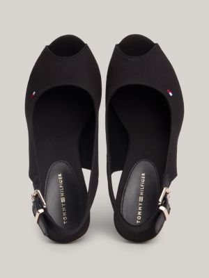 Tommy hilfiger black wedge hot sale sandals