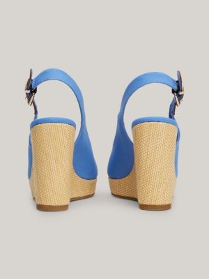 Blue wedge sale sandal