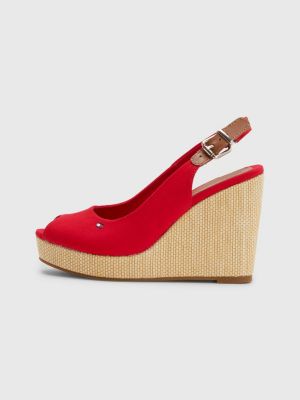 wedge red heels