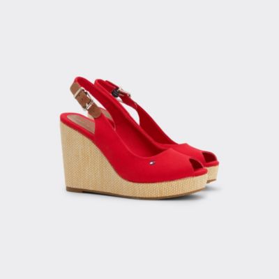 red tommy hilfiger wedges