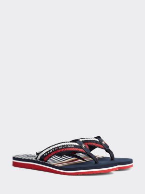 tommy hilfiger red flip flops