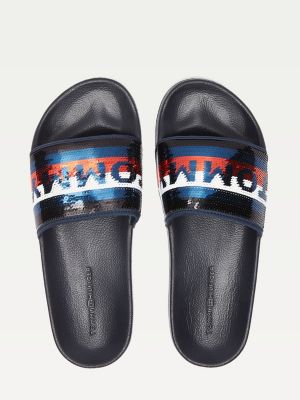 tommy hilfiger sequin sliders