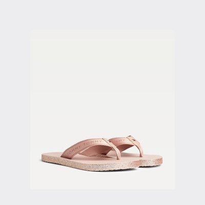 tommy hilfiger rose gold flip flops